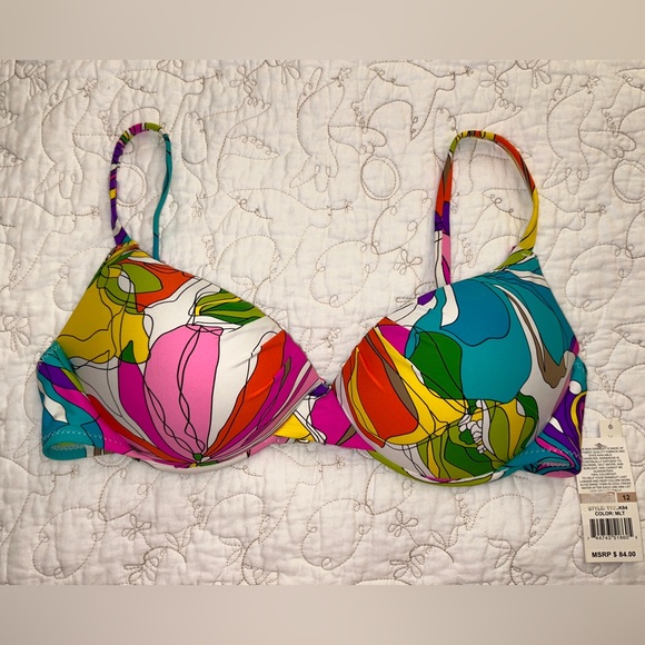 NWT! TRINA TURK BIKINI top and two bottoms — Size 12 — Ret: $236!!! - Picture 2 of 10